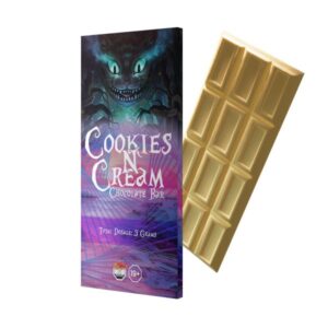 Alice Cookies and Cream Chocolate Bar – Shroom Bars