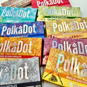 Buy PolkaDot Chocolate Berries & Cream – Magic Belgian Chocolate Bar